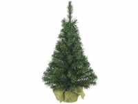 Mini Weihnachtsbaum im Jute Sack 75 cm Christbaum künstlicher Dekobaum