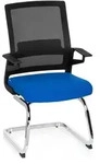 Konferenzstuhl / Freischwinger / Stuhl Inventor V Stoff Schwarz / Blau Hjh Office