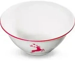 Gmundner Keramik - Rubinroter Hirsch, Salatsch&uuml;ssel (&oslash; 33cm)