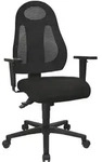 Topstar - B眉rodrehstuhl M.synchrontechnik Schwarz/schwarz 420-530mm O.armlehnen