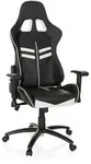 Gaming Stuhl / B&uuml;rostuhl League Pro Kunstleder Schwarz / Weiss Hjh Office