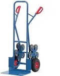 Fetra Stahlrohr-treppenkarre, Mit F&uuml;nfarmigen Radsternen, Schaufelbreite 480mm