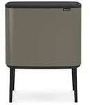 Brabantia Bo Touch Bin Abfalleimer, 11 + 23 Liter, Grau (platin)