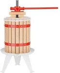 Wiltec 18l Obstpresse Aus Buchenholz Inkl. Presstuch, Manuelle Weinpresse Mit
