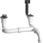 Blanco Doppel-ab- Und &Uuml;berlauf-garnitur 1 1/2", Abfluss Reversibel
