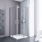Schulte Duschkabine 100x100x192 Cm Eckeinstieg - 5 Mm Esg Klarglas, Fixil