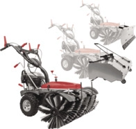 Scheppach - Sc2200pe 5in1 E-start Benzin Kehrmaschine Schneeschieber Laubsammler