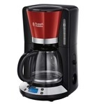Colours Plus+ Flame Red Digitale Glas-kaffeemaschine Rot - Russell Hobbs