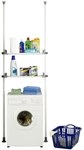 Herkules Twin Kleiderschrank Regal, Teleskop, 2 Ebenen Wenko