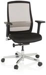 B&uuml;rostuhl / Drehstuhl Fountaine Netzstoff Transparent / Sitz Stoff Schwarz Hjh