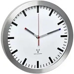 Tfa - Dostmann 60.3528.02 Funk Wanduhr 300 Mm X 45 Mm Aluminium Leisegang-uhrwerk