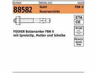 Fischer - Bolzenanker r 88582 fbn ii 8/70 Stahl feuerverz. 20 Stück