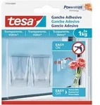 Tesa - 77735 Klebehaken F&uuml;r Spiegel, Transparente Oberfl&auml;chen, Max. 1 Kg