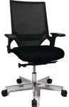 Certeo - Topstar B&uuml;rodrehstuhl M.punktsynchrontechnik Schwarz/schwarz 450-550mm