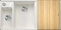 Blanco Silgranit Sp&uuml;lbecken, Axia Iii 6 S-f, Wei&szlig; 990 X 500 Mm, Hauptbecken Links