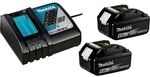 Power Source Kit Li 18v Mit 2x Bl1860b Akku 6,0ah + Dc18rc Ladeger&auml;t (...