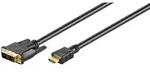 Goobay - Dvi-d/hdmiTM-kabel, Vergoldet, Dvi-d-stecker Single-link (18+1 Pin)