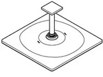 Rainshower - Kopfbrause 310 Mono Cube 9,5 L/min, Deckenauslass 14 Cm, 1 Strahl,