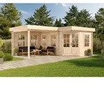 Alpholz 5-eck Gartenhaus Pepe Gartenhaus Aus Holz, Holzhaus Mit 28 Mm Wandst&auml;rke