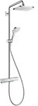 Croma - Duschs&auml;ule Showerpipe Mit Thermostatbatterie, 1jet, Ecosmart, Wei&szlig; /