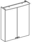 Keramag - Geberit Option Basic Spiegelschrank Mit Beleuchtung, Zwei T&uuml;ren,
