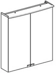 Keramag - Geberit Option Basic Spiegelschrank Mit Beleuchtung, Zwei T&uuml;ren,