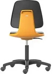 Bimos - Arbeitsstuhl Labsit 2, K-leder Orange Sitzh&ouml;he 450-650 Mm, Mit Rollen