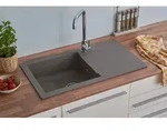 Einbausp&uuml;le K&uuml;chensp&uuml;le Sp&uuml;le Granit Mineralite 78 X 44 Grau Respekta Denver