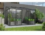 Vitavia Anlehn-gew&auml;chshaus "osiris 6500", Schwarz, 6,5 M2, 3 Mm Esg, 6 Mm Hkp