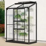 Vitavia - Anlehn-gew&auml;chshaus 'styx 900', Schwarz, 0,9 M2, 3 Mm Esg