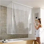 Kleine Wolke - Eck-duschrollo 132 X 56 X 240 Cm Grau Duschgardine Spritzschutz