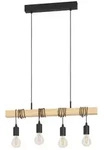 Eglo - Pendelleuchte Townshend Schwarz-braun 70 X 10,5 Cm E27, Max. 60 W