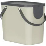 Rotho M&uuml;lltrennungssystem Albula 25 L Cappuccino Recyclingbeh&auml;lter M&uuml;ll- &