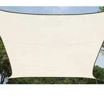 Sonnensegel - Rechteckig - 4 X 3 M - Farbe: Cremewei&szlig;