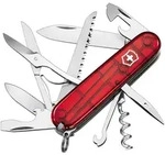 Offiziersmesser "huntsman" 91 Mm 15 Funktionen Rot Transparent