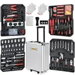Monzana&reg; 1050 Tlg. Werkzeugtrolley Crv-stahl Werkzeugkoffer Aluminiumkoffer Mit