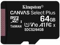 Kingston - SDCS2/64GBSP - MicroSDXC-Speicherkarte 64GB, Canvas Select Plus