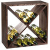 Kesper - Weinregal, stylische dunkelbraune Box für 24 Flaschen