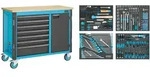 Hazet Werkbank, Fahrbar Assistent 179nw, Sortiment, 230-tlg., Schubladen, Flach: 6 X