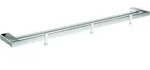 Emco - Loft Doppelbadetuchhalter, Chrom, 3 Abnehmbare Haken, 842