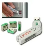 Lindy 40451 - Usb Port Schloss (4 St&uuml;ck) Mit Schl&uuml;ssel: Code Gr&uuml;n