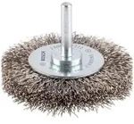 Bosch - Scheibenb&uuml;rste, Edelstahl, Gewellter Draht, 70 Mm, 0,3 Mm, 15 Mm, 4500 U/