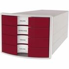 Han - Schubladenbox Impuls 4 Schubladen Din A4 Din C4 Polystyrol Geh&auml;usefarbe: