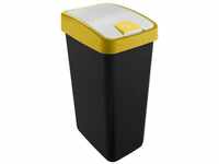 Premium Abfallbehälter mit Flip-Deckel, Soft Touch, 45 l, Magne, Gelb - Keeeper
