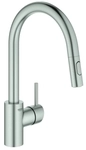 Concetto - Sp&uuml;ltischarmatur Mit Ausziehbarer Geschirrbrause, Supersteel 31483dc2 -