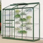 Vitavia - Anlehn-gew&auml;chshaus 'styx 1300', Smaragd, 1,3 M2, 3 Mm Esg