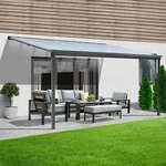 Terrassen&uuml;berdachung Solis Farbe: Grau, Gr&ouml;&szlig;e: 312 X 303 X 226 / 278 Cm