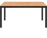 Gartentisch Braun 150x90x74 Cm Aluminium Und Wpc Vidaxl
