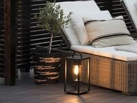 Konstsmide Lighting - Bodenlaterne Bologna Schwarz Aus Stahl Mit Klarglas, H&ouml;he