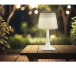 Konstsmide - Led Solar Outdoor Tischleuchte Assisi Aus Kunststoff Wei&szlig;, H&ouml;he 36cm